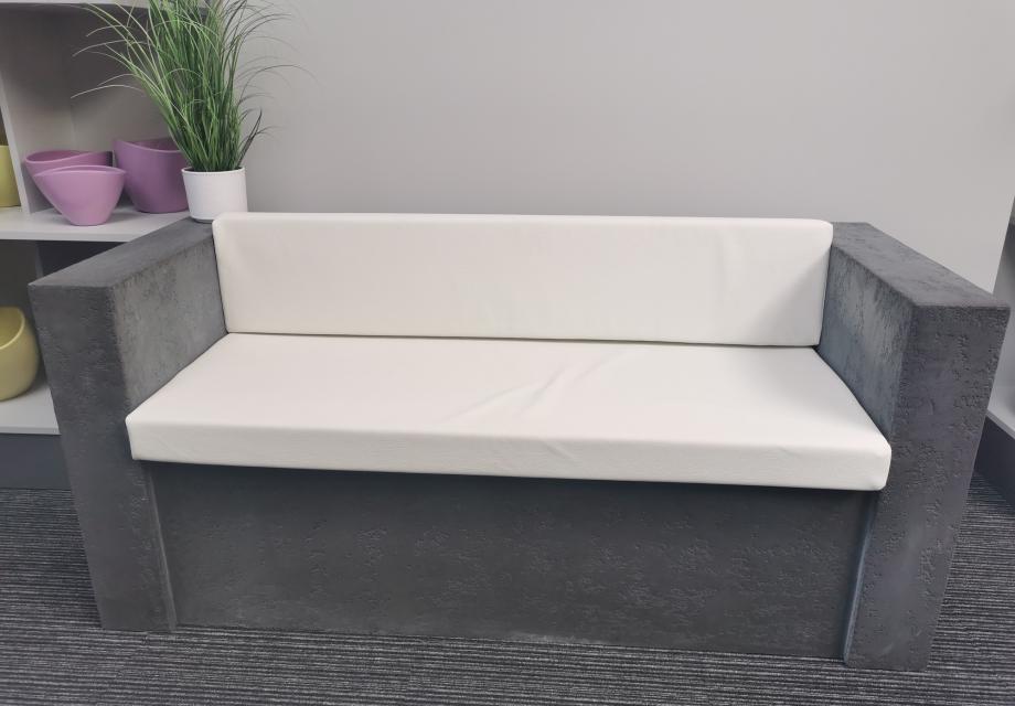 BANC EN FIBRE DE VERRE EFFET BETON